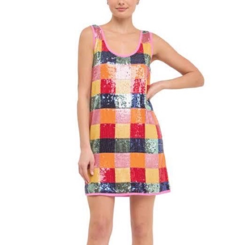 Like New | Endless Rose Check Sequin Minidress | Still @ Nordstrom as of Nov ‘22